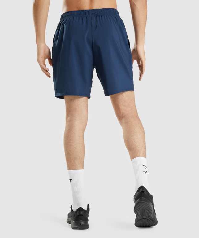 Gymshark Arrival Men's Shorts Navy | UAE-98LOEJ