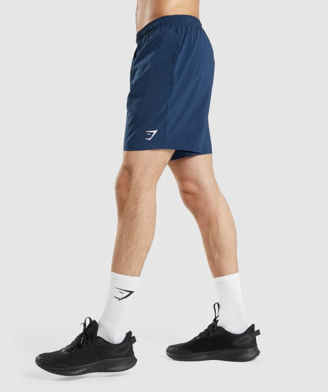 Gymshark Arrival Men's Shorts Navy | UAE-98LOEJ