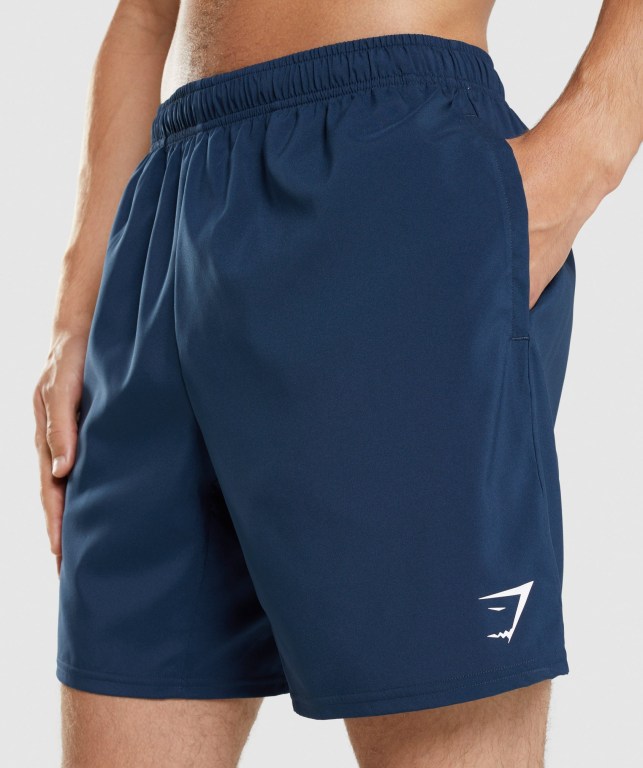 Gymshark Arrival Men's Shorts Navy | UAE-98LOEJ