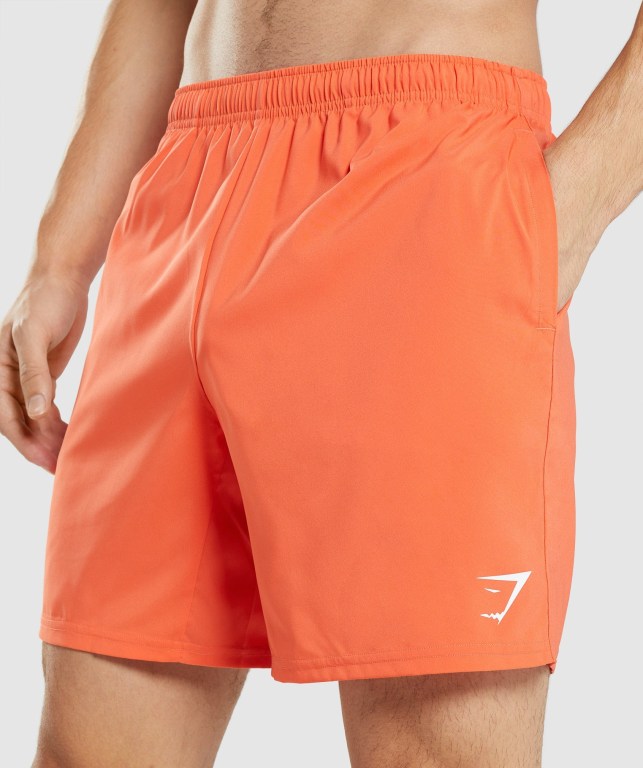 Gymshark Arrival Men's Shorts Orange | UAE-65CGXN