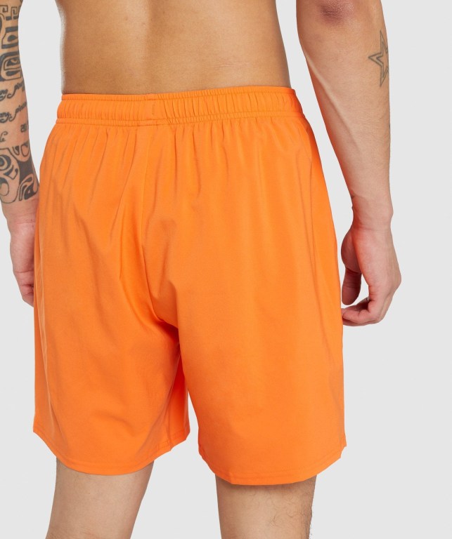 Gymshark Arrival Men's Shorts Orange | UAE-85UVCR