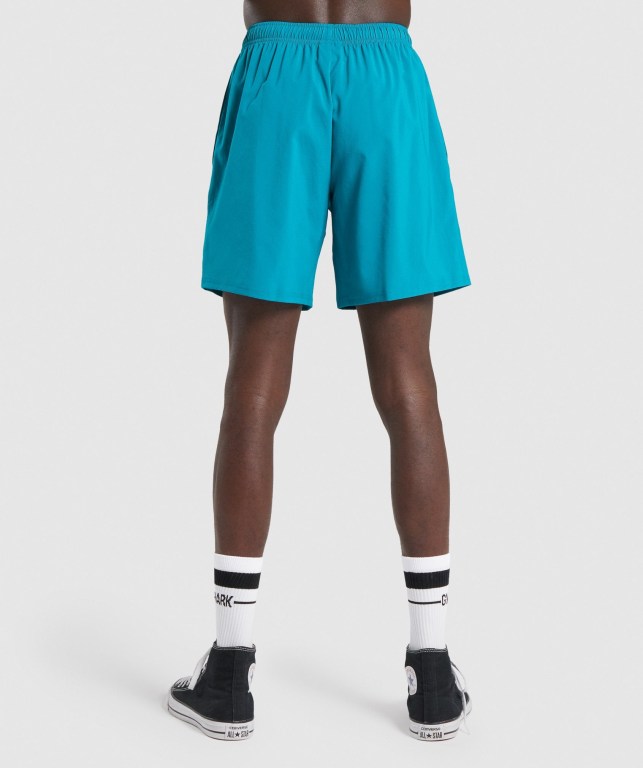 Gymshark Arrival Men's Shorts Turquoise | UAE-98UXJN