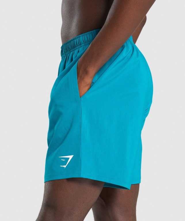 Gymshark Arrival Men's Shorts Turquoise | UAE-98UXJN