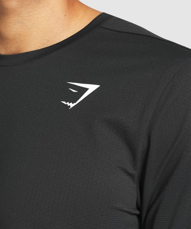 Gymshark Arrival Men's T Shirts Black | UAE-47JTLN