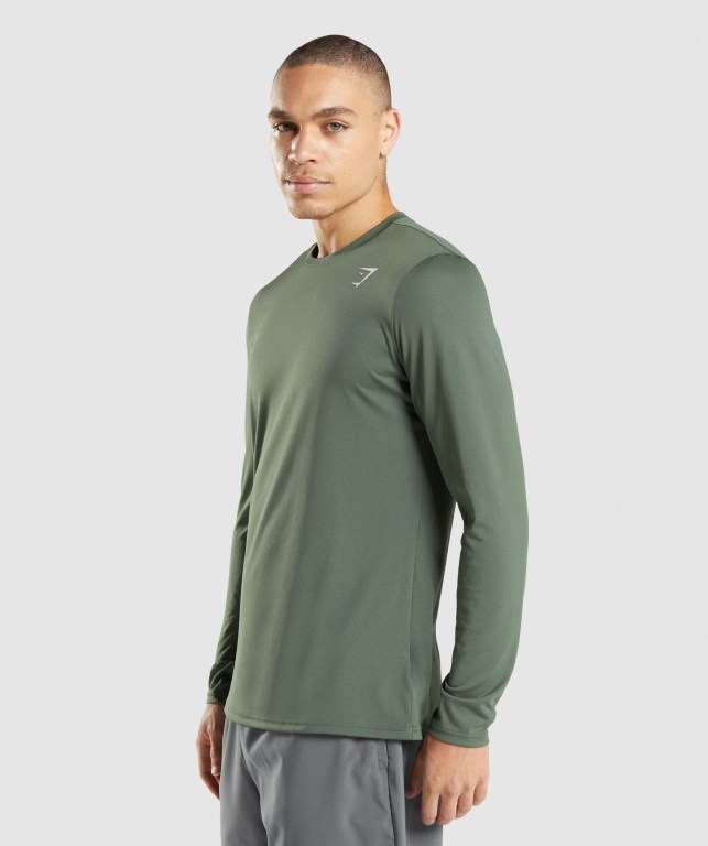 Gymshark Arrival Men's T Shirts Green | UAE-53LWSC