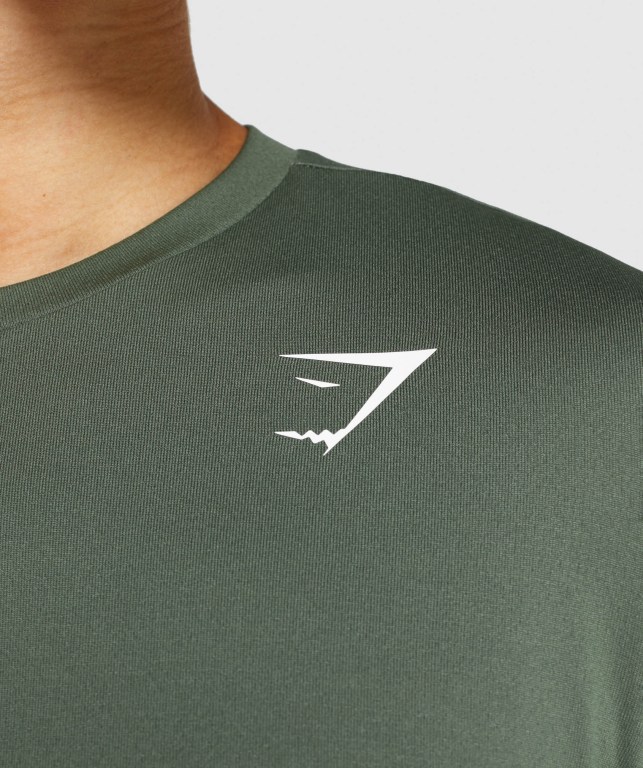 Gymshark Arrival Men's T Shirts Green | UAE-53LWSC