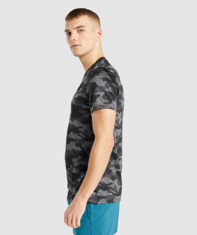 Gymshark Arrival Men's T Shirts Grey | UAE-32TUDM