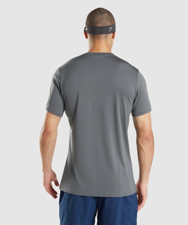 Gymshark Arrival Men's T Shirts Grey | UAE-95SNUG