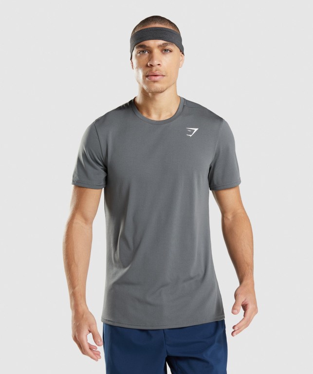 Gymshark Arrival Men\'s T Shirts Grey | UAE-95SNUG