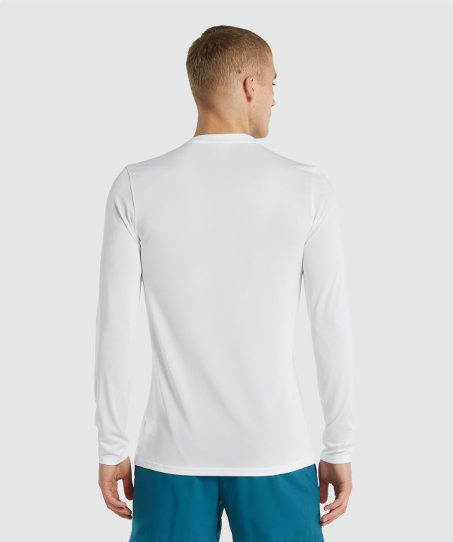 Gymshark Arrival Men's T Shirts White | UAE-41CUMR