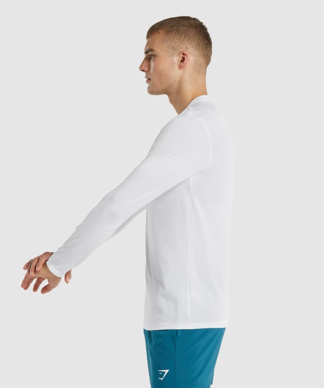 Gymshark Arrival Men's T Shirts White | UAE-41CUMR