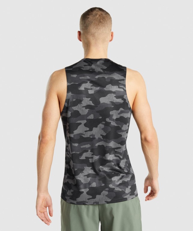 Gymshark Arrival Men's Tank Tops Grey | UAE-46GIUB