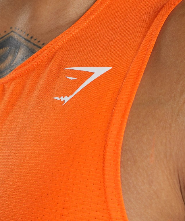 Gymshark Arrival Men's Tank Tops Orange | UAE-06XBWD