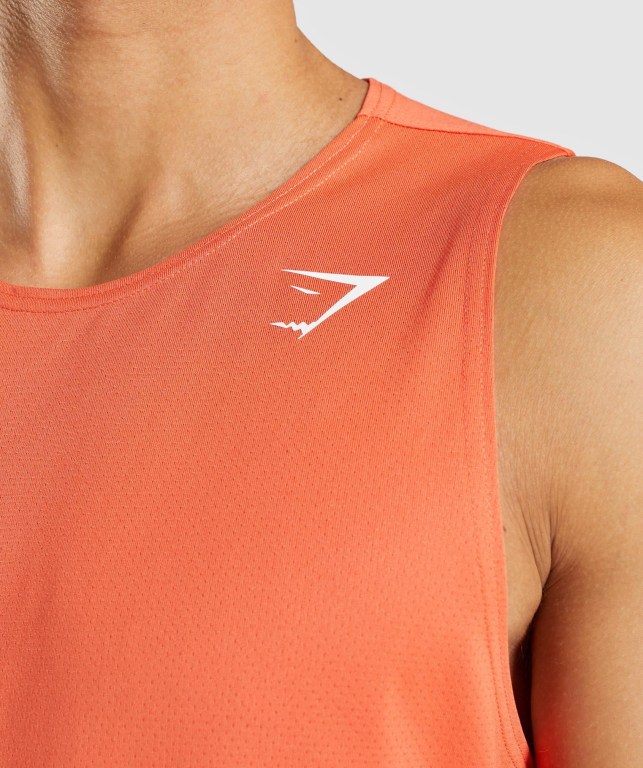 Gymshark Arrival Men's Tank Tops Orange | UAE-53XBIN