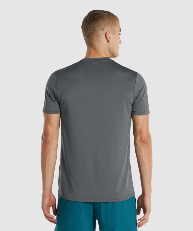 Gymshark Arrival Regular Fit Men's T Shirts Grey | UAE-36OEQG