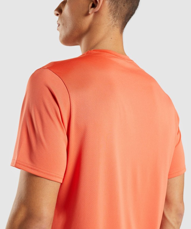 Gymshark Arrival Regular Fit Men's T Shirts Orange | UAE-89SZPE