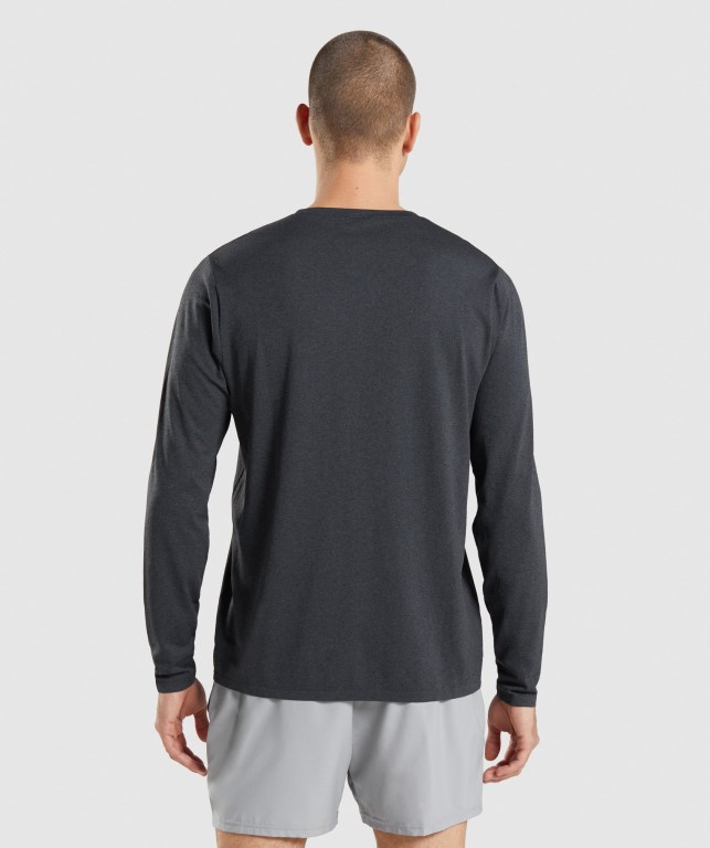 Gymshark Arrival Seamless Men's T Shirts Black | UAE-80ARQN