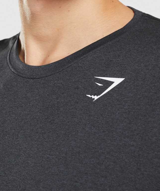 Gymshark Arrival Seamless Men's T Shirts Black | UAE-80ARQN