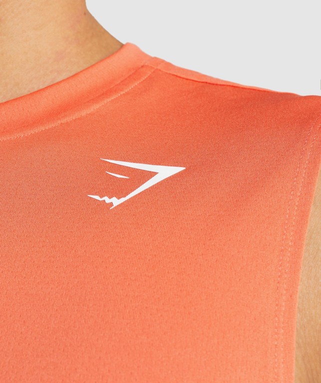 Gymshark Arrival Sleeveless Men's Tank Tops Orange | UAE-27FZGT