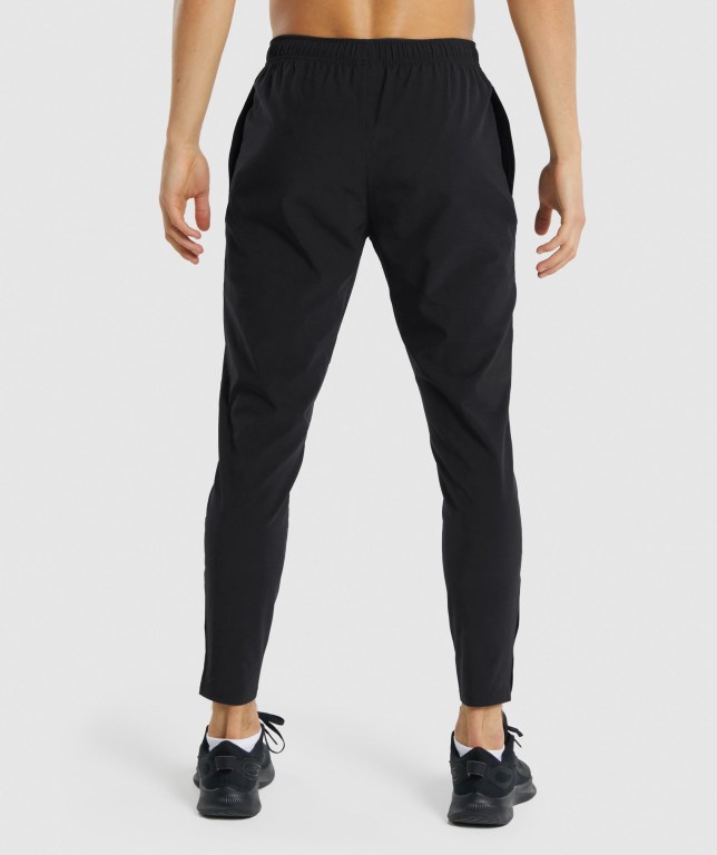 Gymshark Arrival Woven Men's Joggers Black | UAE-72JBXK