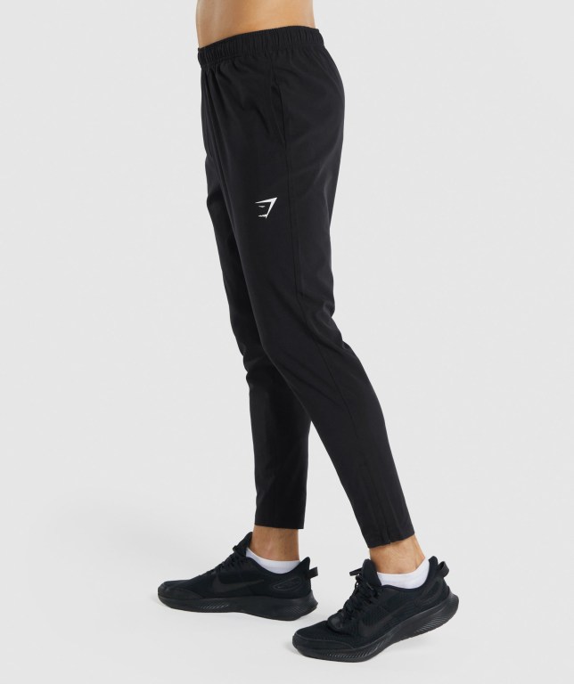 Gymshark Arrival Woven Men's Joggers Black | UAE-72JBXK