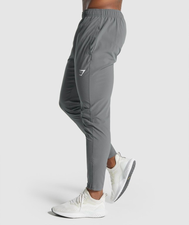 Gymshark Arrival Woven Men's Joggers Grey | UAE-07AUTZ