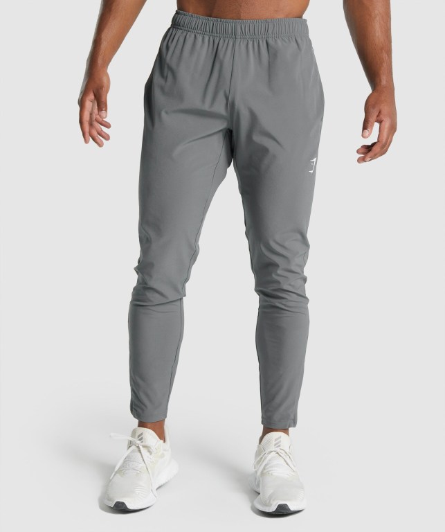 Gymshark Arrival Woven Men\'s Joggers Grey | UAE-07AUTZ