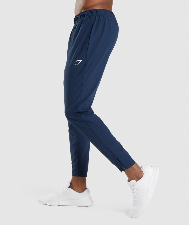 Gymshark Arrival Woven Men's Joggers Navy | UAE-91OYKF