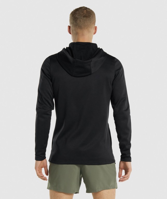 Gymshark Arrival Zip Up Men's Hoodies Black | UAE-23PIBF