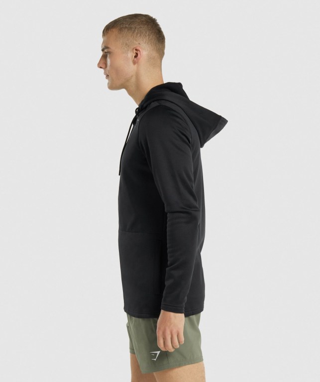 Gymshark Arrival Zip Up Men's Hoodies Black | UAE-23PIBF