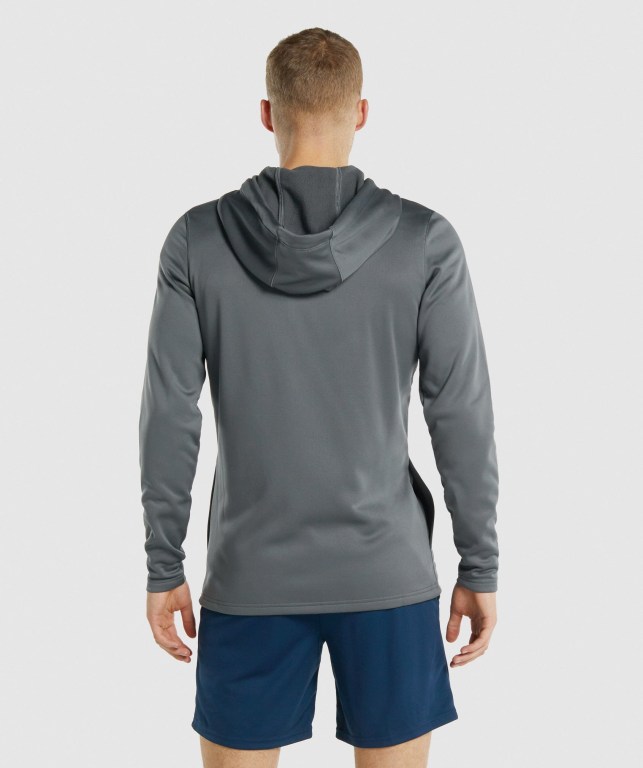 Gymshark Arrival Zip Up Men's Hoodies Grey | UAE-52XWQK