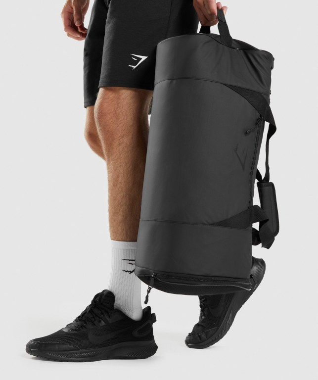 Gymshark Barrel Men's Bags & Backpacks Black | UAE-87BUCT