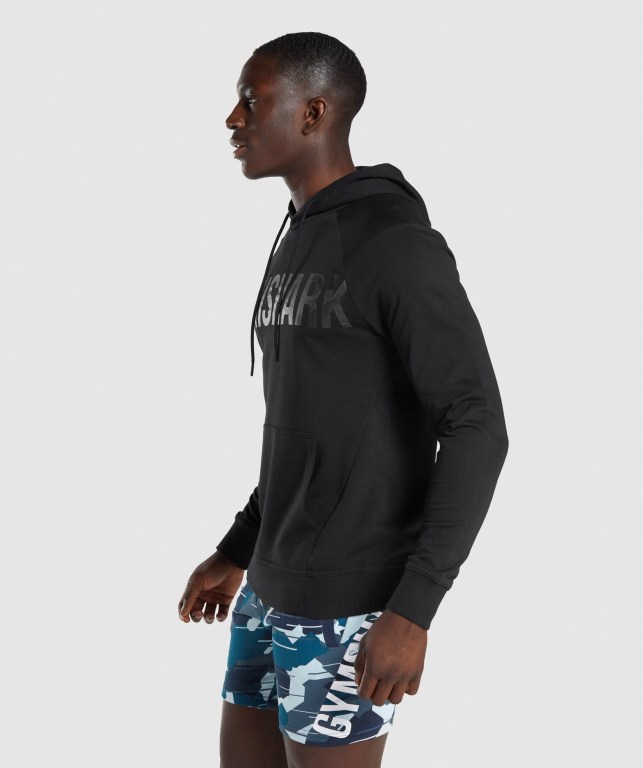 Gymshark Bold Men's Hoodies Black / Black | UAE-27VDYS