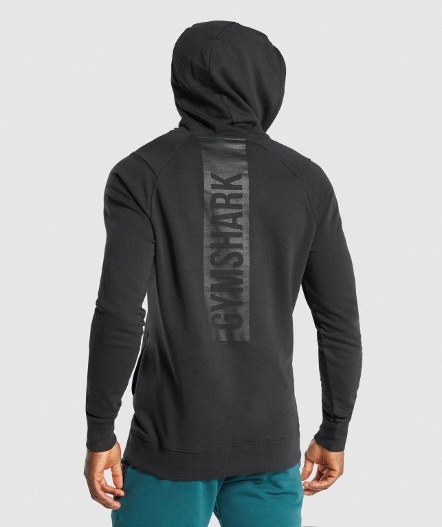 Gymshark Bold Men's Hoodies Black | UAE-03NVQG