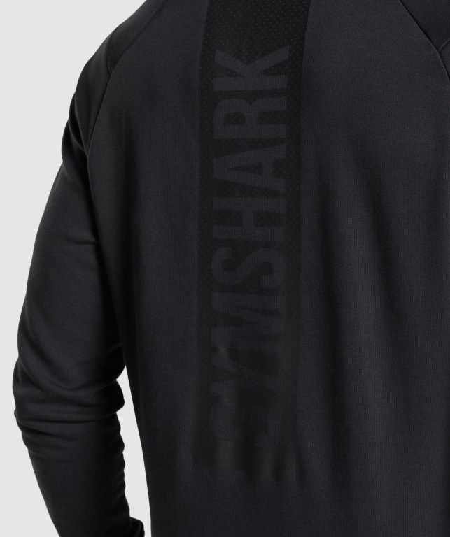 Gymshark Bold Men's Hoodies Black | UAE-03NVQG