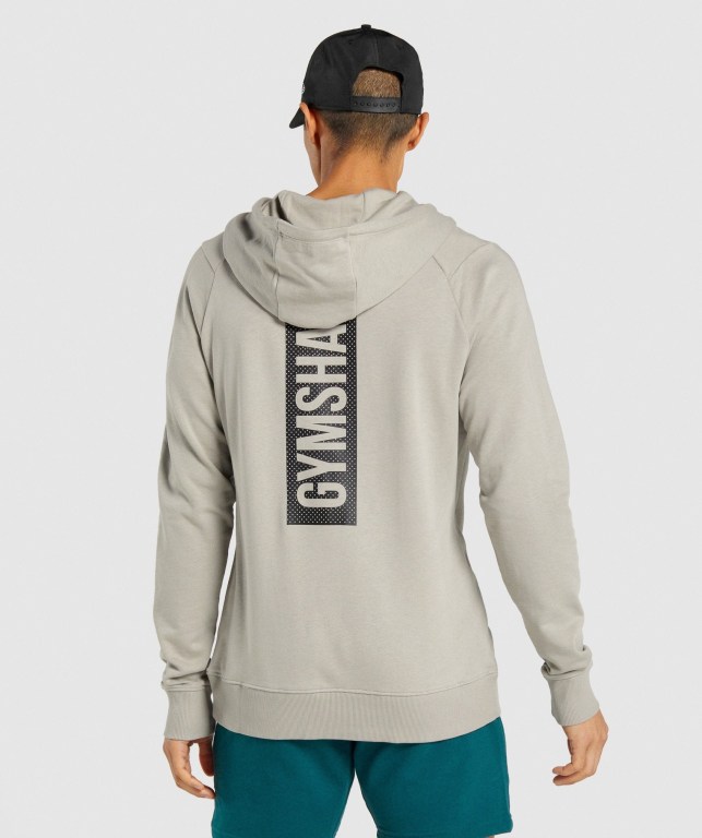 Gymshark Bold Men's Hoodies Grey | UAE-81ATCB