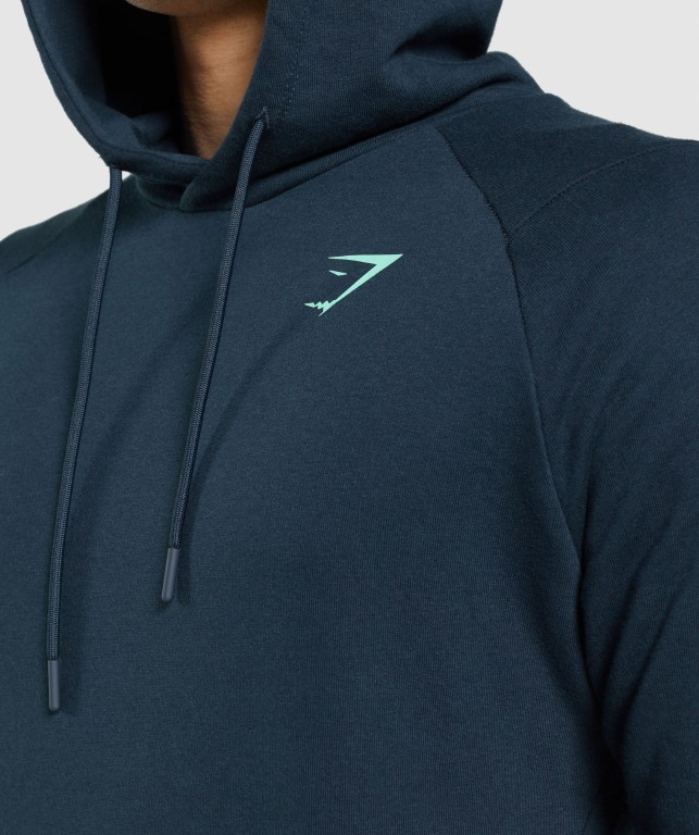 Gymshark Bold Men's Hoodies Navy | UAE-32IRYV