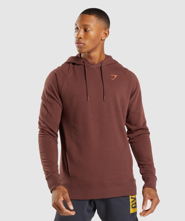 Gymshark Bold Men's Hoodies Pink Brown | UAE-60LQHD