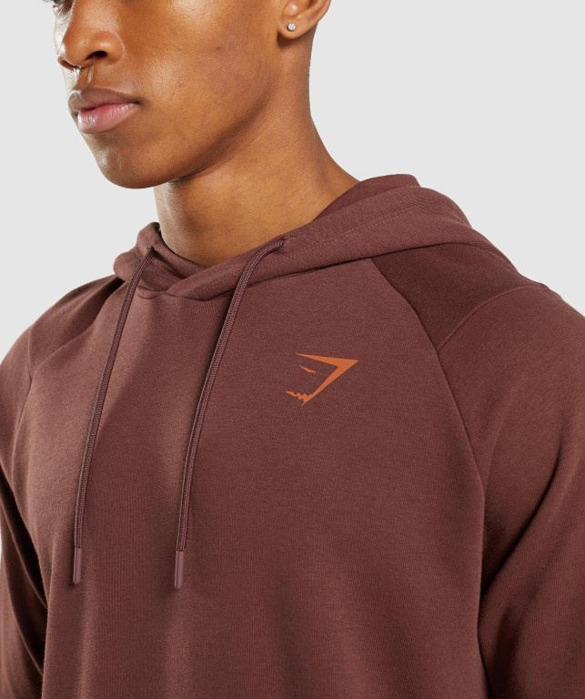 Gymshark Bold Men's Hoodies Pink Brown | UAE-60LQHD