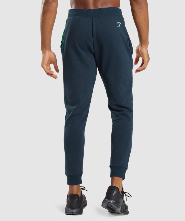 Gymshark Bold Men's Joggers Navy | UAE-52VGRS