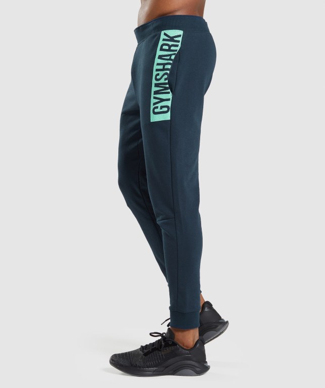 Gymshark Bold Men's Joggers Navy | UAE-52VGRS