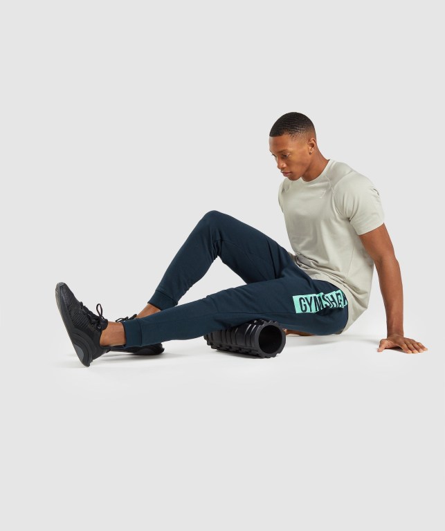 Gymshark Bold Men's Joggers Navy | UAE-52VGRS