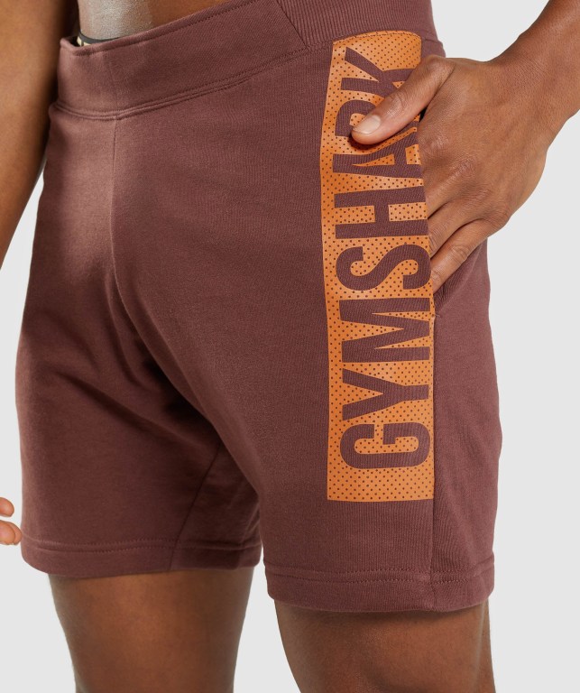 Gymshark Bold Men's Shorts Pink Brown | UAE-53BHDZ