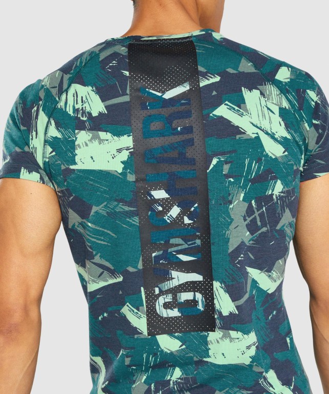 Gymshark Bold Men's T Shirts Green | UAE-63FDLC