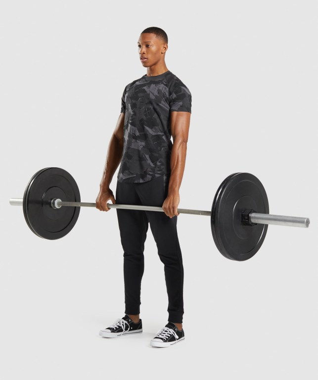 Gymshark Bold Men's T Shirts Grey | UAE-46DCNA