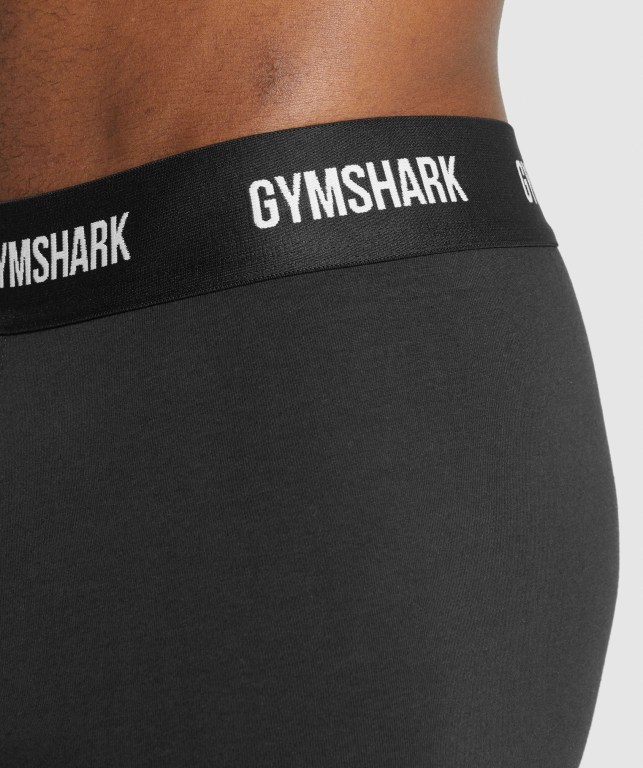 Gymshark Boxers 2pk Men's Underwear Black | UAE-17MZOK