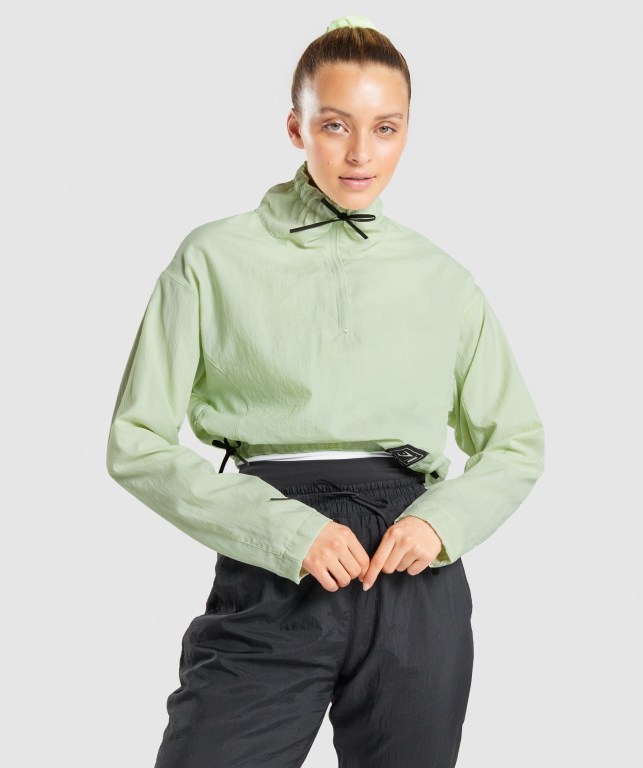 Gymshark CTY Women\'s Hoodies Light Green | UAE-38QGHY