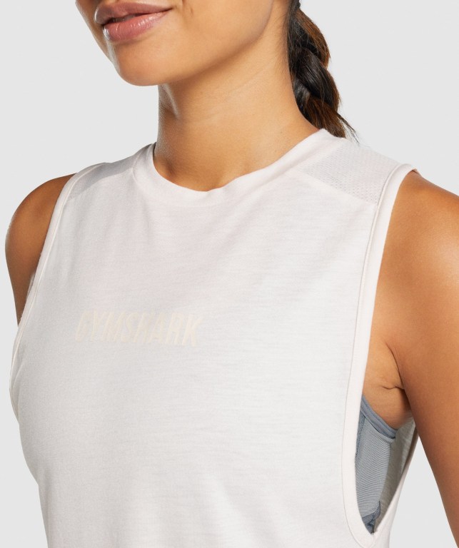 Gymshark Camo Graphic Women's Tank Tops Cream | UAE-56LEPO