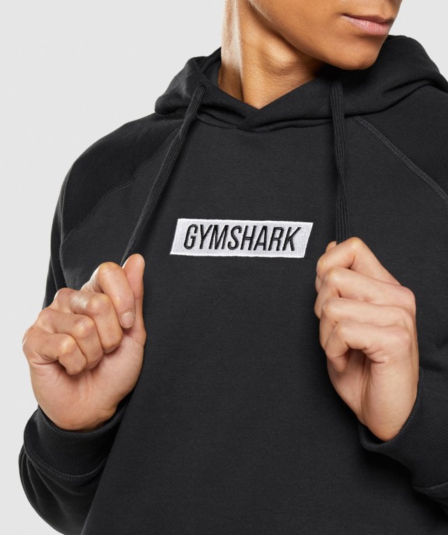 Gymshark Central Men's Hoodies Black | UAE-43FMYN