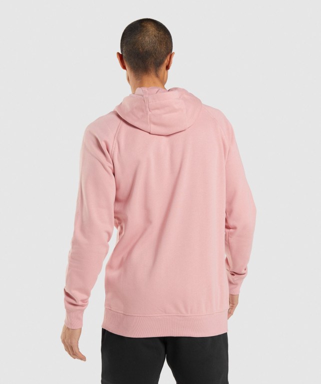 Gymshark Central Men's Hoodies Pink | UAE-29INES